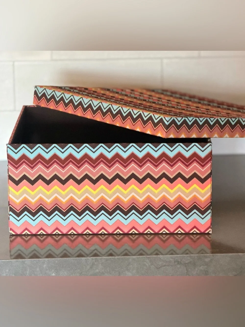 Missoni for Target Chevron Storage Box Bin with Lid Organizer